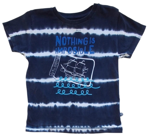 Minymo sort kortærmet batik T-shirt str. 98