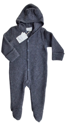 Ny Fixoni mørkegrå uld heldragt str. 74