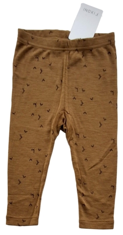 Nye Fixoni karrybrune tynde uld-silke leggings