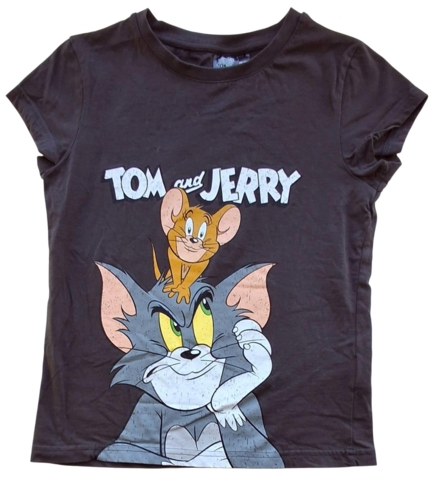 Tom and Jerry mørkebrun kortærmet T-shirt