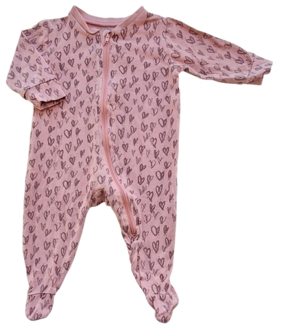 Friends rosa langærmet natdragt str. 56