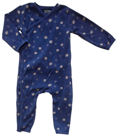 Friends mørkeblå langærmet rib heldragt str. 68