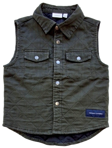 Name it mørkegrøn termovest str. 92