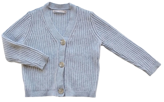 Only lysegrå langærmet striktrøje str. 92