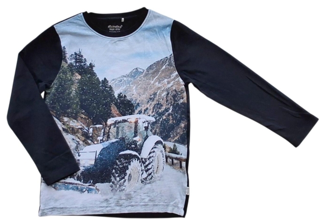 Minymo sort langærmet bluse str. 110