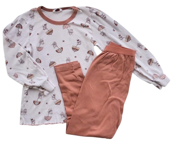 Joha rosa og orange nattøjssæt str. 130