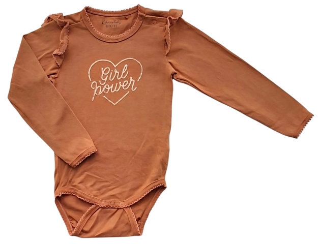 Kids up baby orange langærmet body str. 98