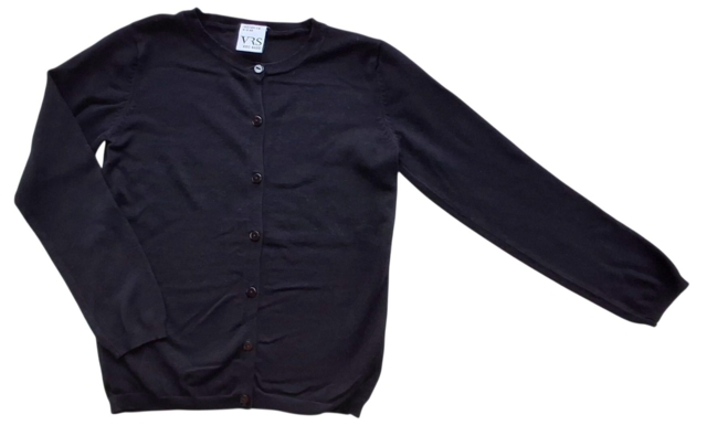 VRS sort finstrikket cardigan str. 122-128