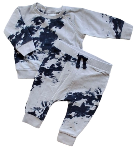 Next baby lysegrå batikfarvet sæt str. 3-6 mdr