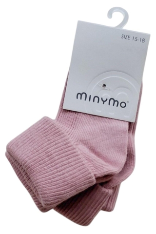 Nye Minymo lyserøde 2-pak babystrømper