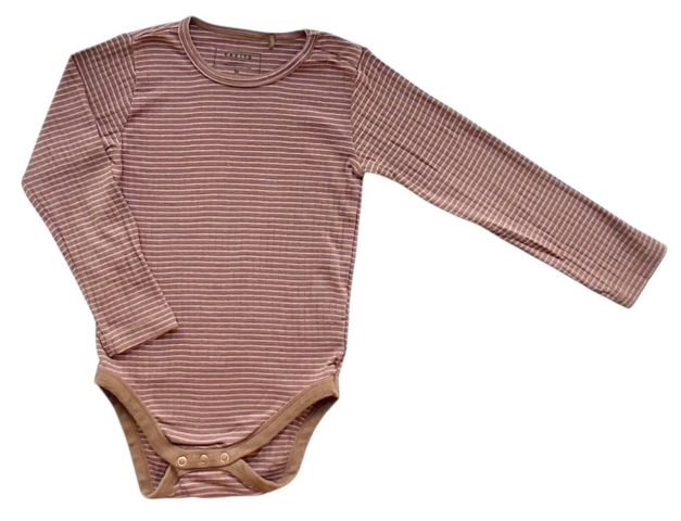 Bakito lysebrun stribet langærmet body str. 98