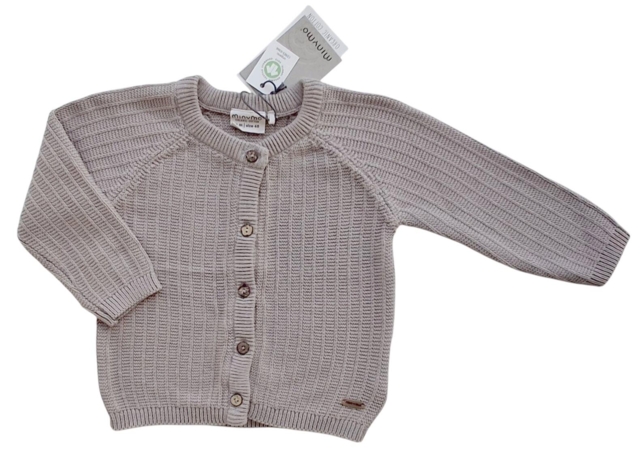 Ny Minymo beige eller lysebrun strikket cardigan