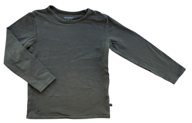 Minymo armygrøn langærmet bluse str. 116