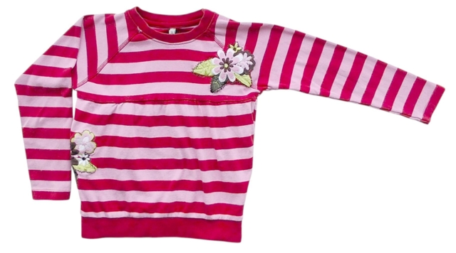 Fransa kids rødstribet langærmet bluse str. 122