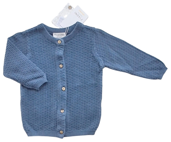 Ny Fixoni blågrå strikket cardigan str. 62