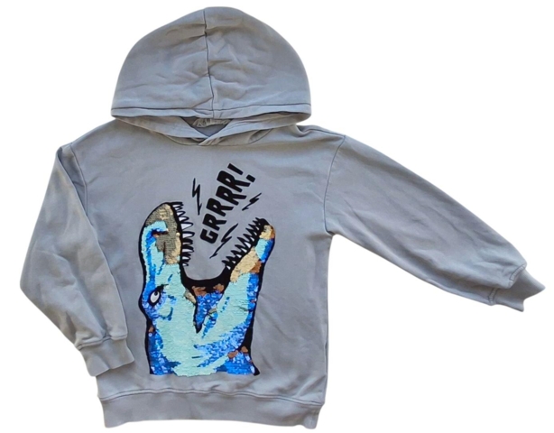H&M lysegrå langærmet sweatshirt str. 122-128