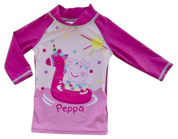 Peppa Pig pink langærmet UV-bluse str. 98