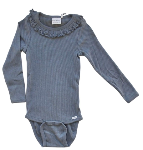 Ny Minymo grå langærmet rib body