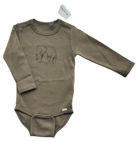Ny Minymo armygrøn langærmet body