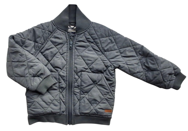 Pomp de lux mørkegrå tyk termojakke str. 104