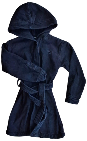 Hummel sort frotté morgenkåbe str. 110-116