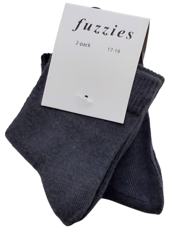Nye Fuzzies mørkegrå 2-pak strømper str. 17-19