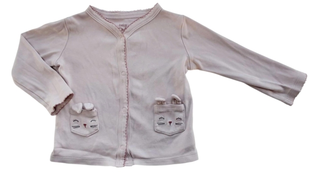 Baby C&A lyserød langærmet bluse str. 74