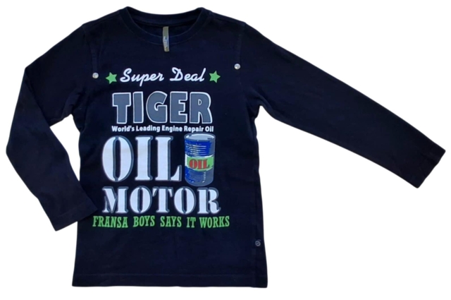 Fransa kids boys sort langærmet bluse str. 116