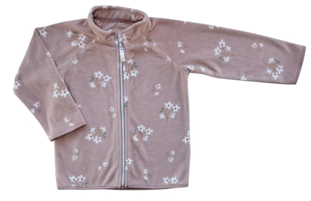 H&M rosa blød langærmet fleece trøje str. 86-92