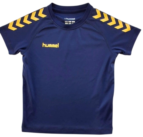Hummel mørkeblå kortærmet sports T-shirt str. 104