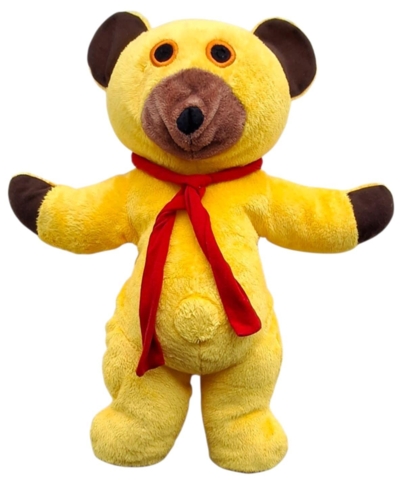 Krea stor gul bamse handskedukker