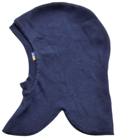 Joha mørkeblå to-lags bomulds elefanthue str. 48 cm