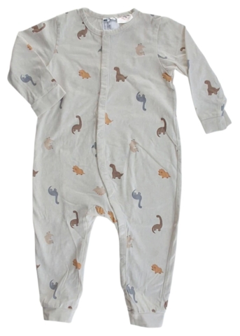 H&M beige langærmet heldragt eller natdragt str. 86