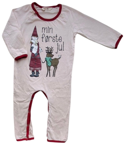 Rosa prikket juleheldragt str. 74