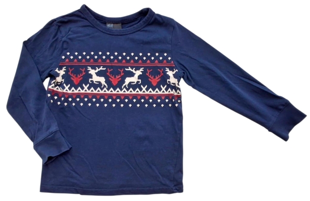 H&M mørkeblå langærmet bluse str. 110-116