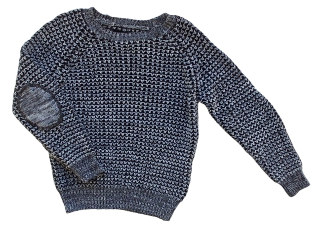 Friends sort og grå strikket trøje str. 110