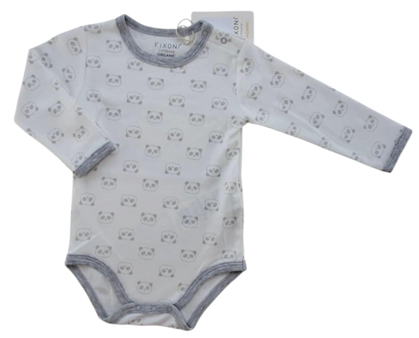Ny Fixoni hvid langærmet body str. 68