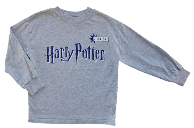 H&M lysegrå langærmet bluse str. 98-104