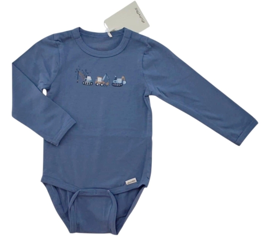 Ny Minymo gråblå langærmet body str. 68