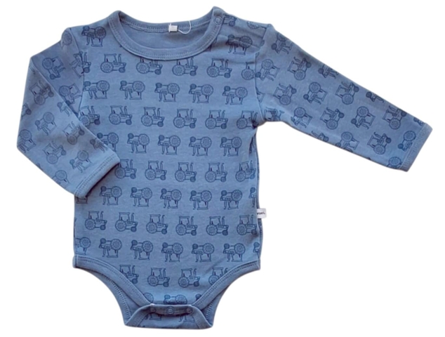 Ny Pippi blå langærmet body str. 62