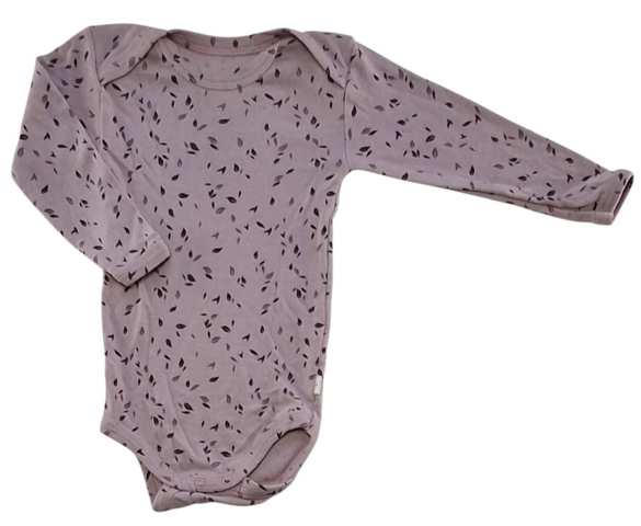 808 rosa langærmet tynd uld body str. 80