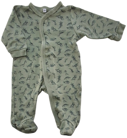 Pippi grøn langærmet heldragt-natdragt str. 56