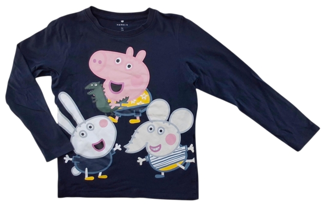 Name it mørkeblå langærmet bluse str. 110