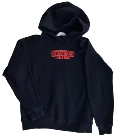 H&M sort langærmet hoodie str. 146-152