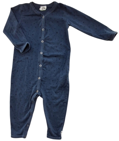 Müsli mørk gråblå langærmet heldragt str. 68