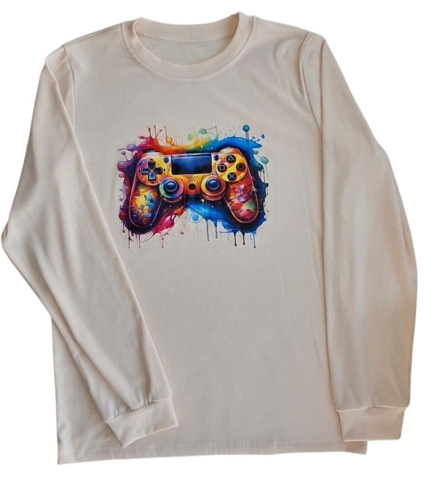 Ny lys ferskenfarvet langærmet bluse str. 170