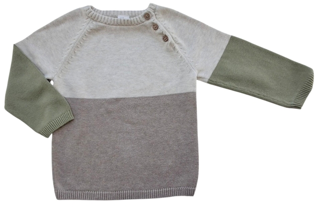 H&M lysebrun finstrikket langærmet trøje str. 86