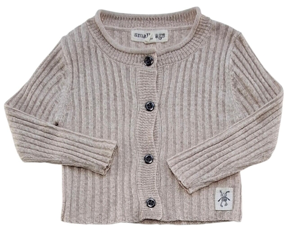 Small Rags beige finstrikket tynd cardigan str. 68
