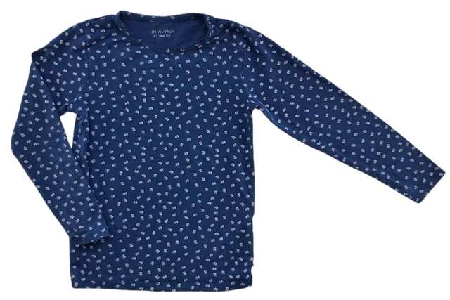 Minymo blå langærmet bluse str. 116