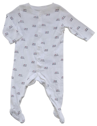 H&M hvid langærmet natdragt str. 56